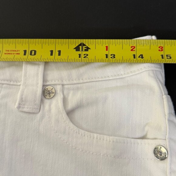True Religion Bermuda Shorts Womens 27 White Grunge Prep‎ Y2K Streetwear - Picture 6 of 11